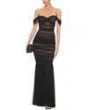 Alma King Off-shoulder Maxi Dress In Black