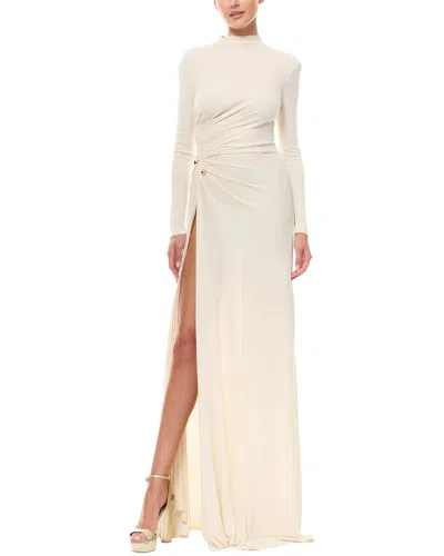 Alma King Solid Maxi Dress In White