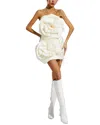 Alma King Solid Mini Dress In White