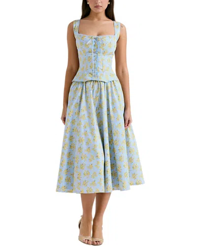 Alma King Top & Skirt Set In Blue