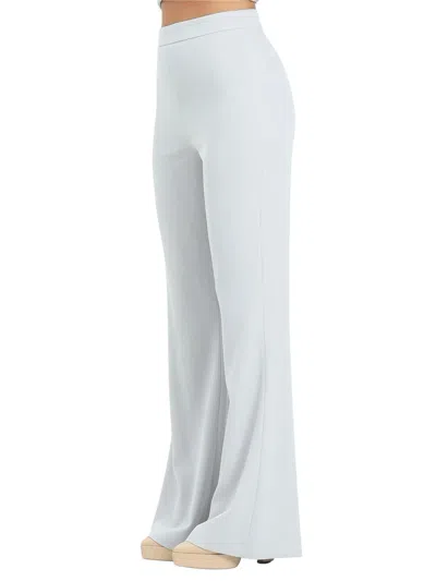 Alma Sanchez High-waisted Wide-leg Trousers With Stretch Fabric In White