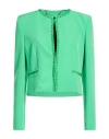 Alma Sanchez Woman Blazer Green Size 6 Polyester, Elastane