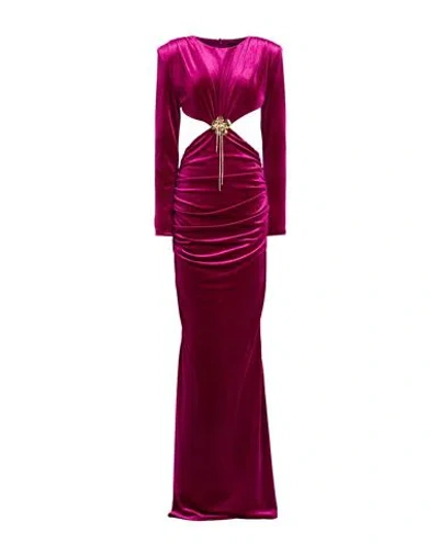 Alma Sanchez Woman Maxi Dress Garnet Size 6 Polyester, Elastane In Red