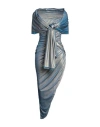 Alma Sanchez Woman Midi Dress Deep Teal Size 4 Polyester, Elastane In Green