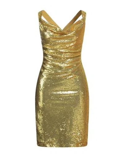 Alma Sanchez Woman Midi Dress Gold Size 6 Polyester