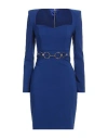 Alma Sanchez Woman Mini Dress Blue Size 6 Polyester, Elastane In Blue