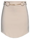 Alma Sanchez Woman Mini Skirt Beige Size 8 Polyester, Elastane In Beige