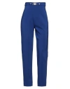 Alma Sanchez Woman Pants Bright Blue Size 6 Polyester, Elastane