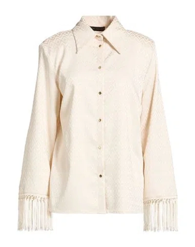 Alma Sanchez Woman Shirt Beige Size 8 Polyester, Elastane In Sand