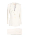 Alma Sanchez Woman Suit White Size 8 Polyester, Elastane