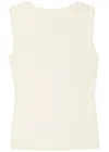 Almada Label Ami Off-the-shoulder Knitted Tank In Cream