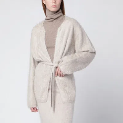 Almada Label Aria Cardigan In Taupe Cashmere In Neutral