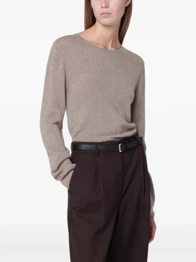 Almada Label Awa Crew-neck Sweater In Brown