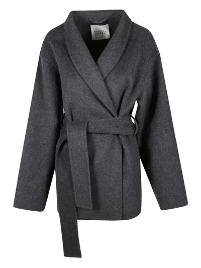 Almada Label Belted Jacket In Black