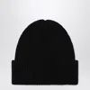 Almada Label Black Wool And Cashmere Beanie In Black