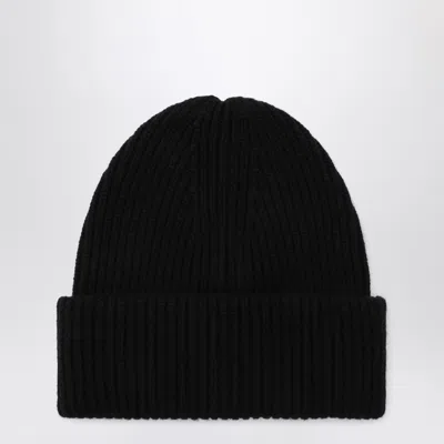 Almada Label Black Wool And Cashmere Beanie