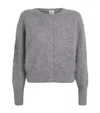 Almada Label Brushed Cashmere Coco Cardigan In Gray