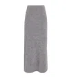 Almada Label Brushed Cashmere Umi Maxi Skirt In Gray