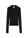Almada Label Buttoned Cardigan In Black