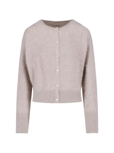 Almada Label Button-up Cashmere Cardigan In Neutral