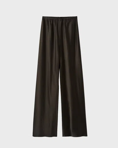 Almada Label Byxor Bias Satin Pants Chocolate In Brown