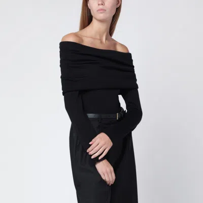 Almada Label Cara Sweater In Black Silk And Cashmere