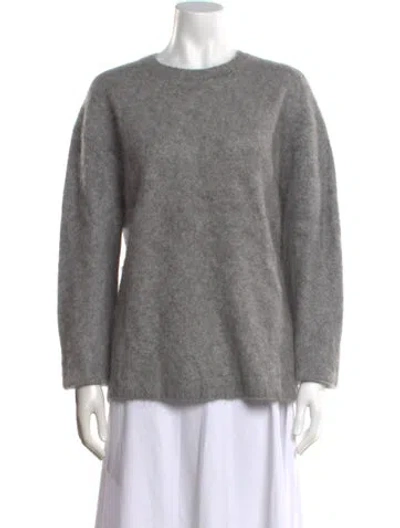 Pre-owned Almada Label Cashmere Crew Neck Sweater In Gray