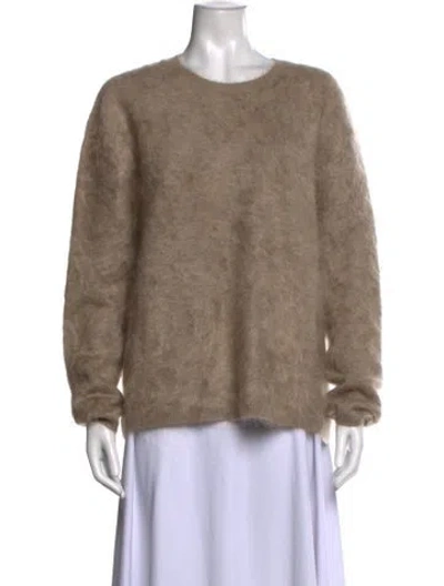 Pre-owned Almada Label Cashmere Crew Neck Sweater In Neutrals