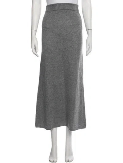 Pre-owned Almada Label Cashmere Long Skirt W/ Tags In Grey