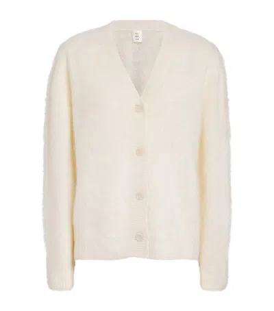 Almada Label Cashmere Macy Cardigan In Ivory