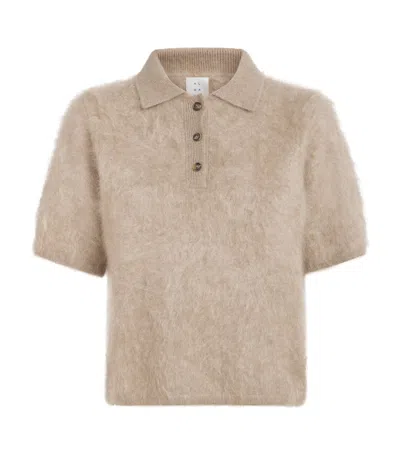 Almada Label Cashmere Maika Polo Sweater In Black
