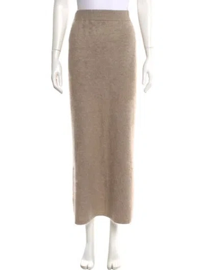 Pre-owned Almada Label Cashmere Midi Length Skirt In Neutral