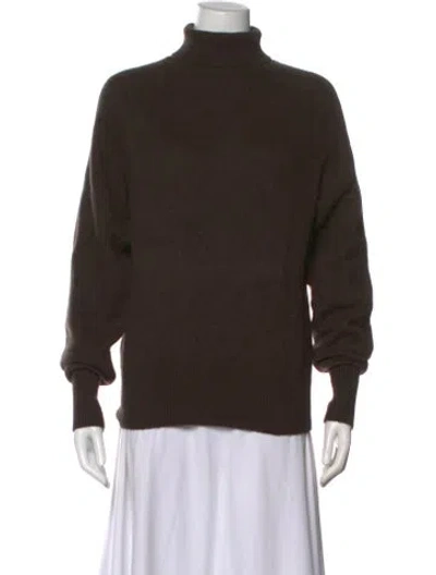 Pre-owned Almada Label Cashmere Turtleneck Sweater In Brown