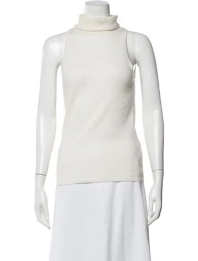Pre-owned Almada Label Cashmere Turtleneck Sweater In Neutral