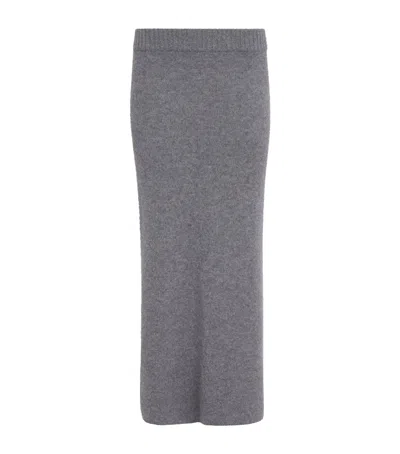 Almada Label Cashmere Umi Midi Skirt In Grey