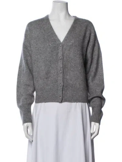 Pre-owned Almada Label Cashmere V-neck Sweater In Grey