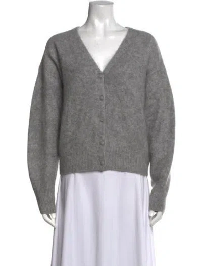 Pre-owned Almada Label Cashmere V-neck Sweater W/ Tags In Grey