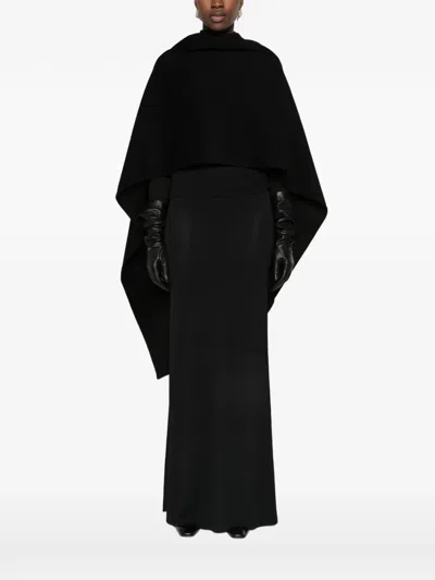 Almada Label Colette Asymmetric Cape In Black