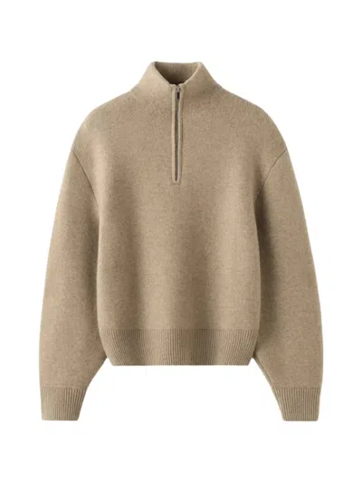 Almada Label Dana Half-zip Sweater In Neutral