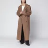 Almada Label Deja Coat In Light Brown Wool In Brown