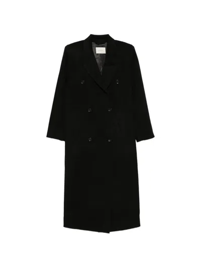 Almada Label Deja Double-breasted Coat In Black