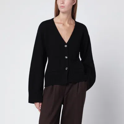 ALMADA LABEL ALMADA LABEL DREA CARDIGAN IN BLACK WOOL AND CASHMERE