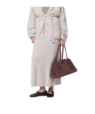 Almada Label Elastic Waist Skirt In Neutral