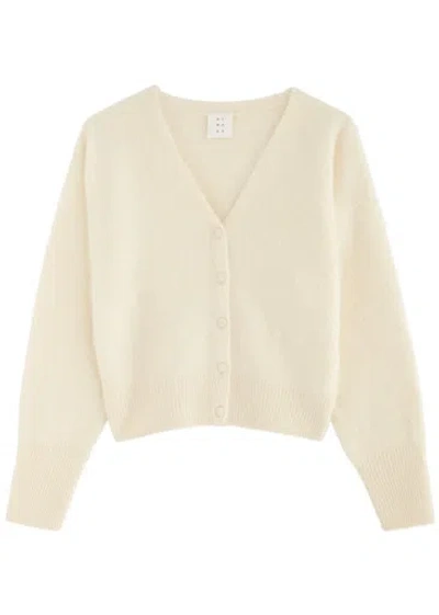 Almada Label Esme Brushed Cashmere Cardigan In Cream