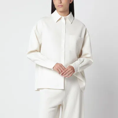 Almada Label Finn Crepe-texture Shirt In White