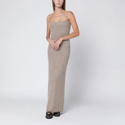 Almada Label Fiona Dress In Brushed Beige Cashmere In Multi