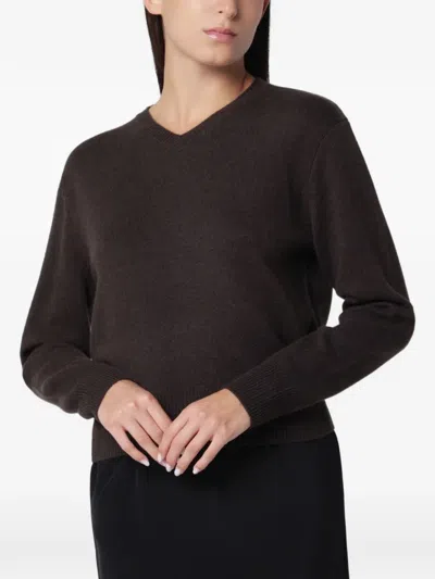 Almada Label Gaelle V-neck Sweater In 브라운