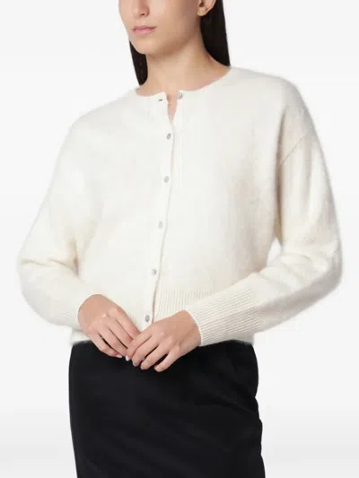 Almada Label Coco Brushed Cardigan In White