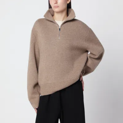 Almada Label Hazelnut Dana Merino Wool & Cashmere Sweater In Beige