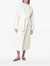 Almada Label Elisabetta Franchi Padded Jacket With Belt In White